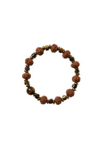 Sertifikalı Kaplan Gözü ve Hematit Taşlı Rudraksha Bileklik