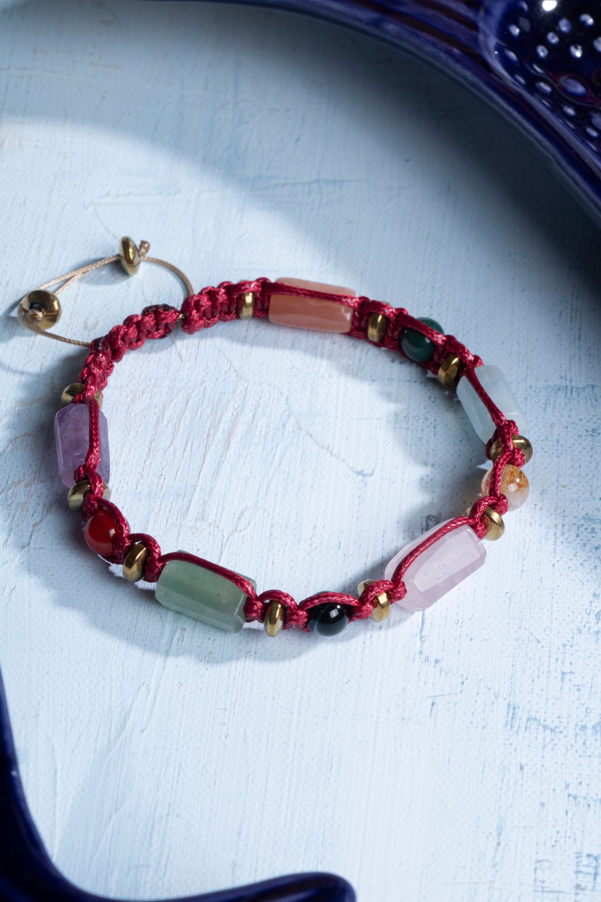 Sertifikalı Koç Burcu Doğal Taş Makrome Bileklik 1