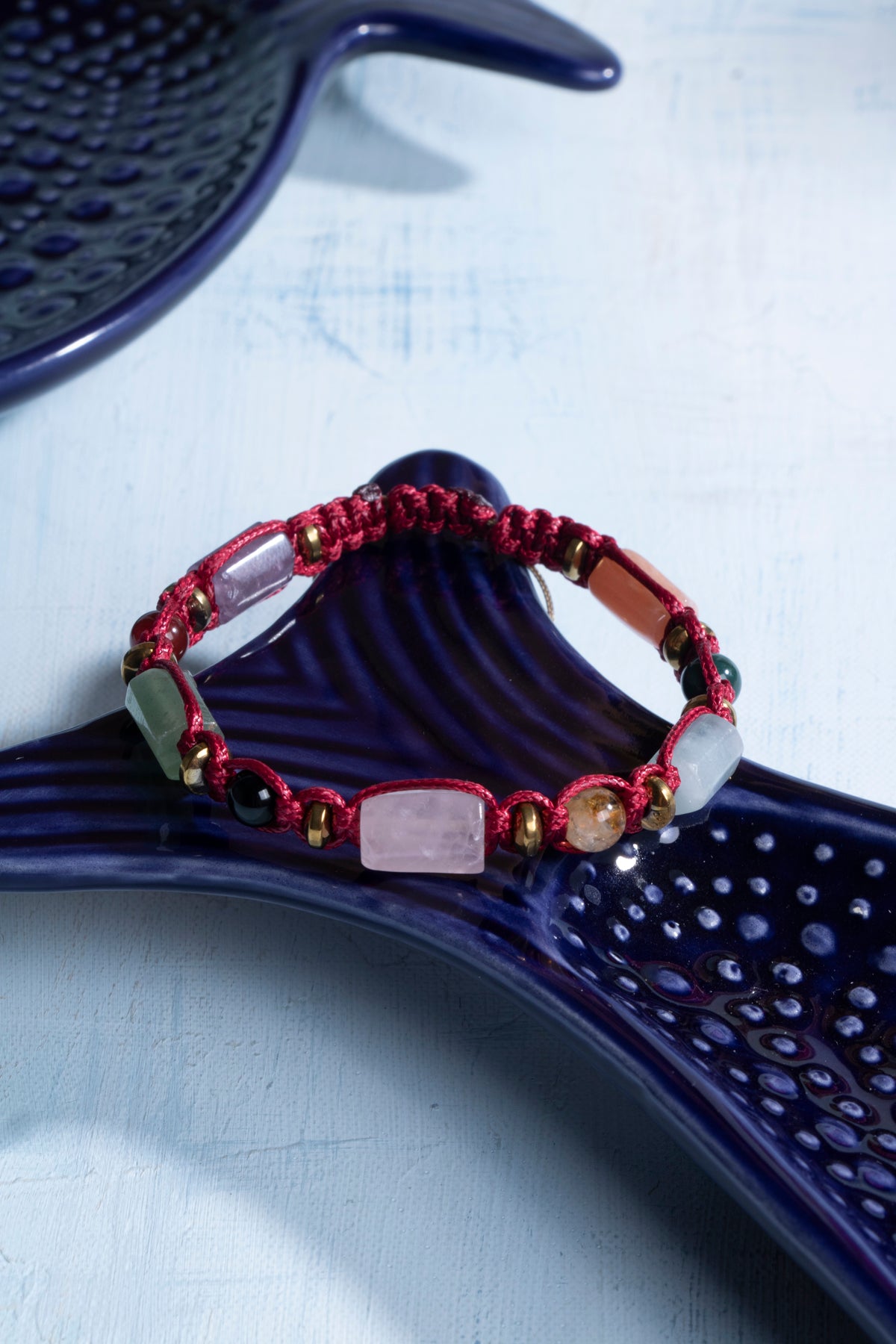 Sertifikalı Koç Burcu Doğal Taş Makrome Bileklik 1