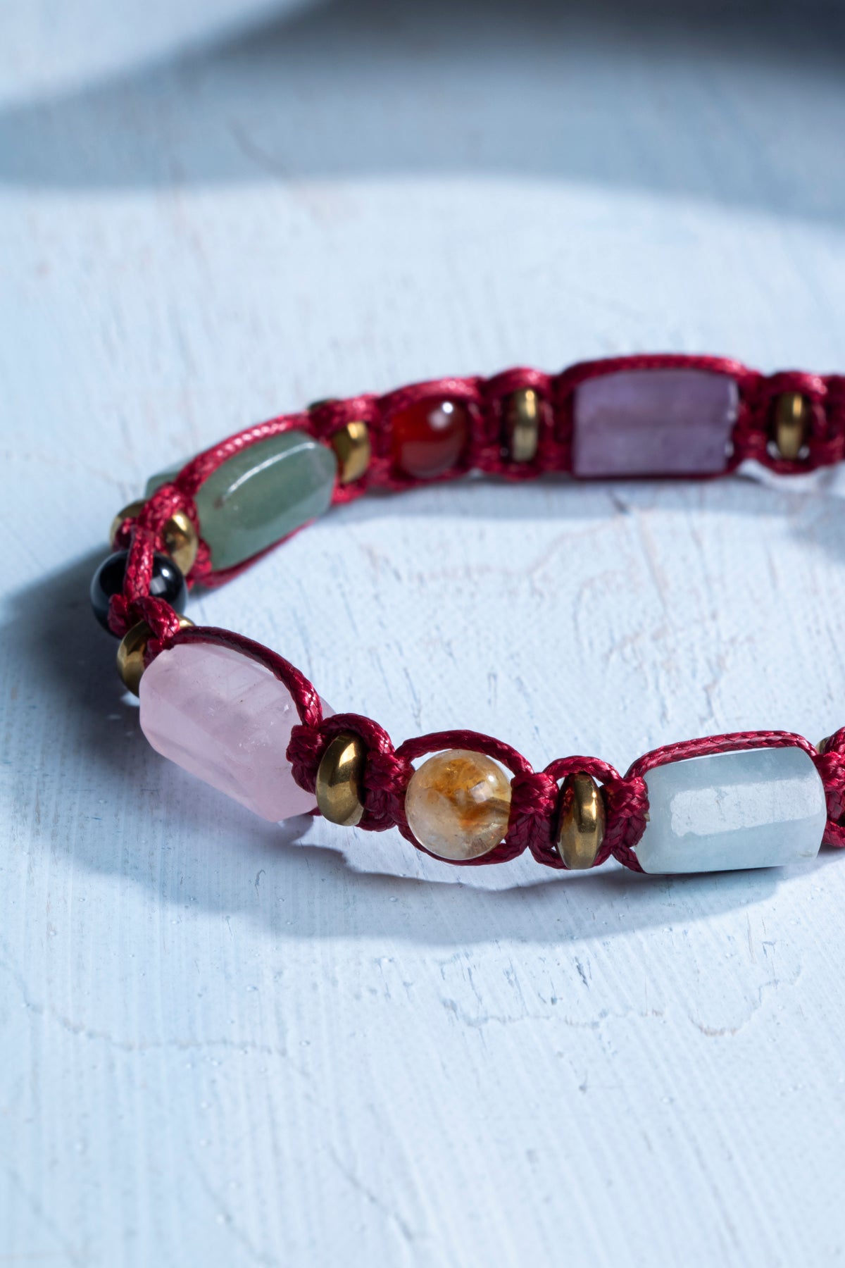 Sertifikalı Koç Burcu Doğal Taş Makrome Bileklik 1