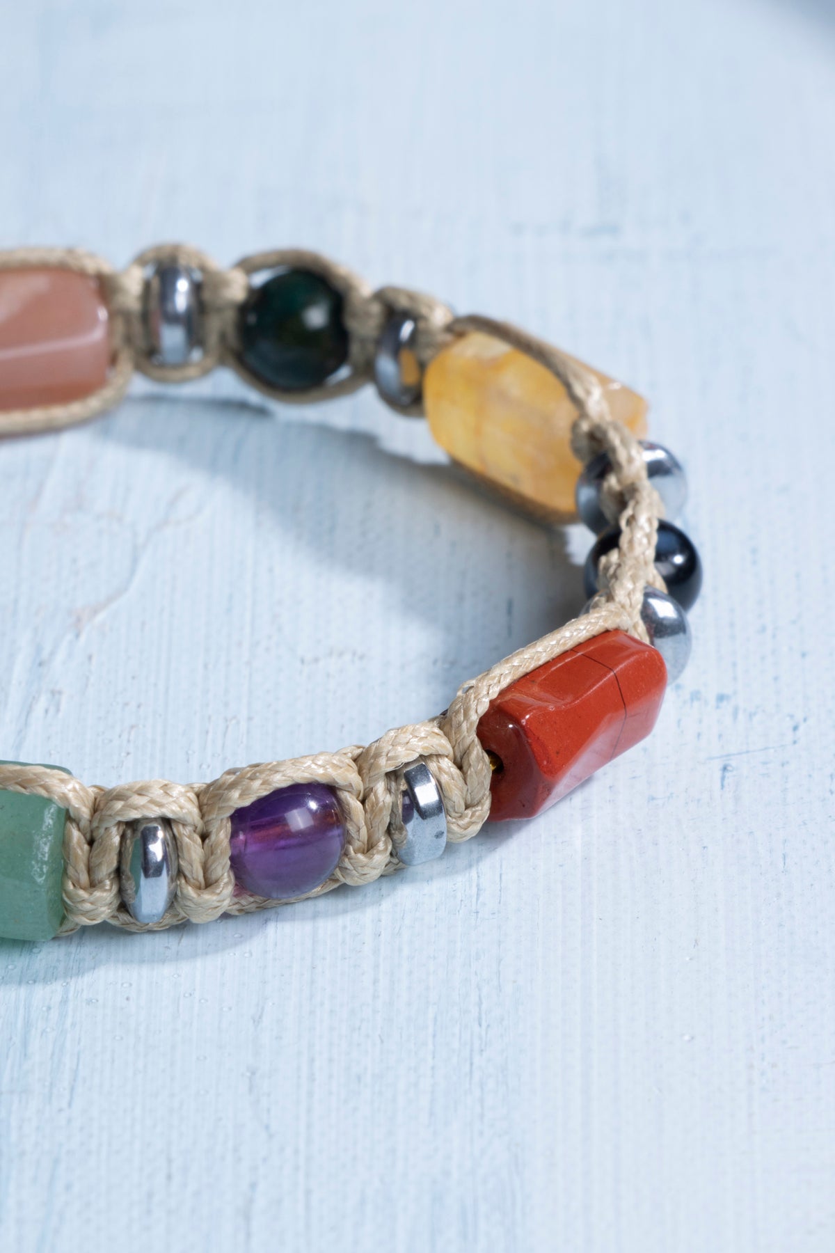 Sertifikalı Koç Burcu Doğal Taş Makrome Bileklik 4