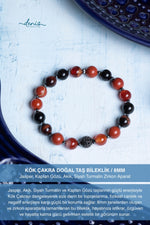Sertifikalı Kök Çakra Doğal Taş Bileklik / 8MM