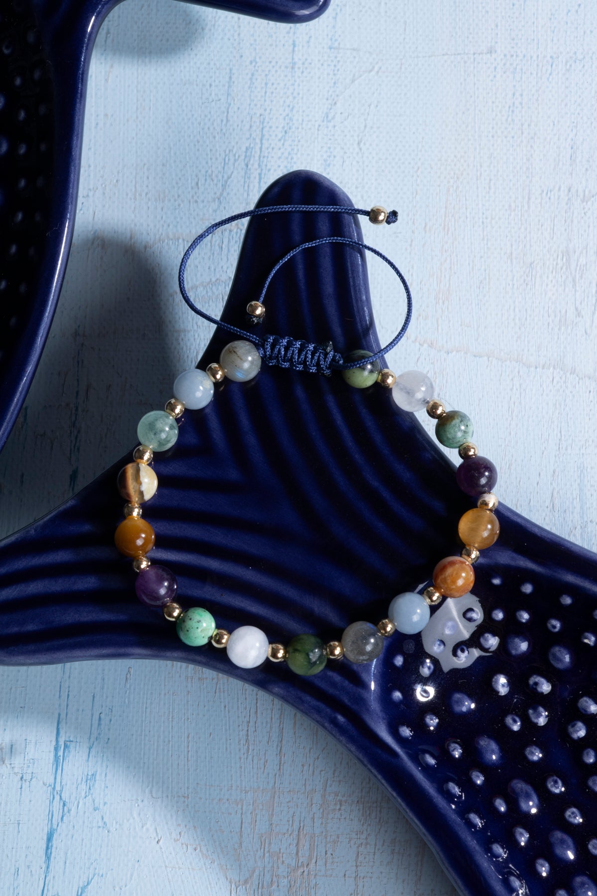 Sertifikalı Kova Burcu Doğal Taş Makrome Bileklik 4