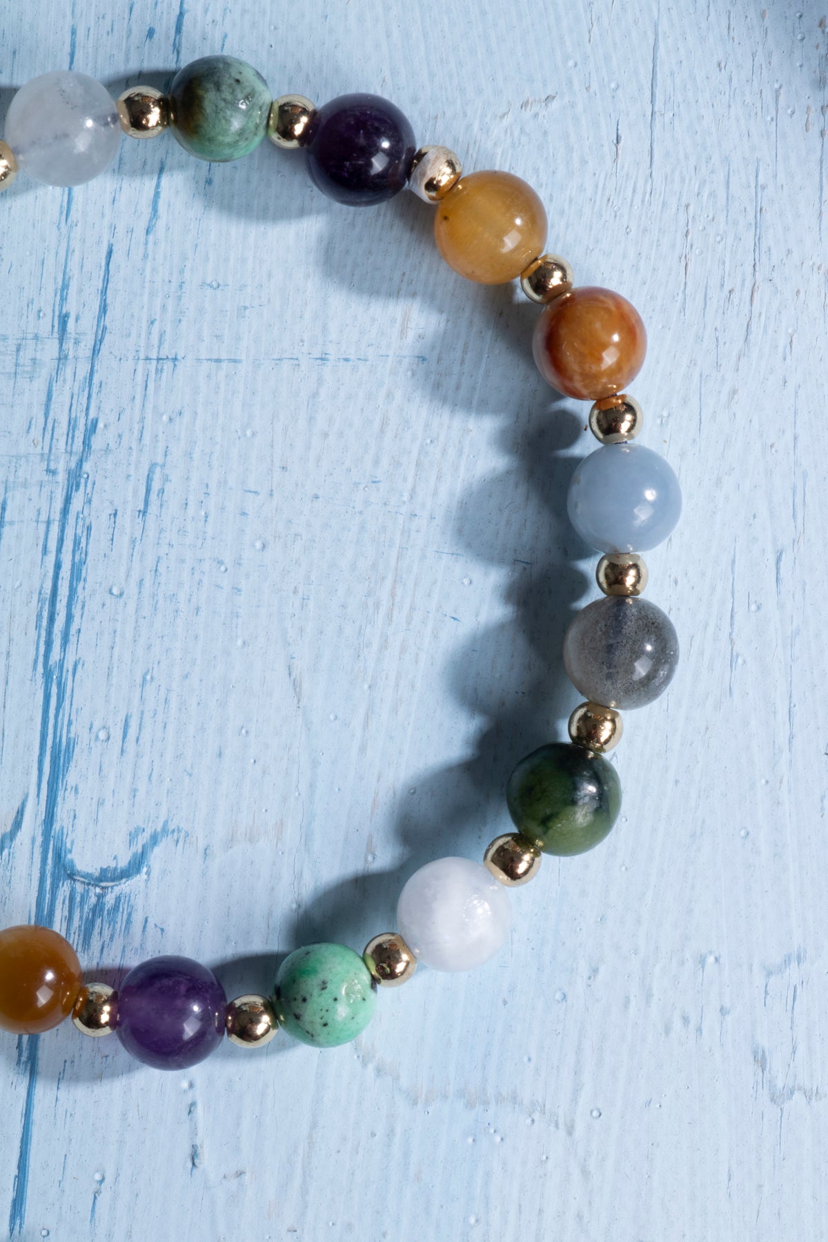 Sertifikalı Kova Burcu Doğal Taş Makrome Bileklik 4