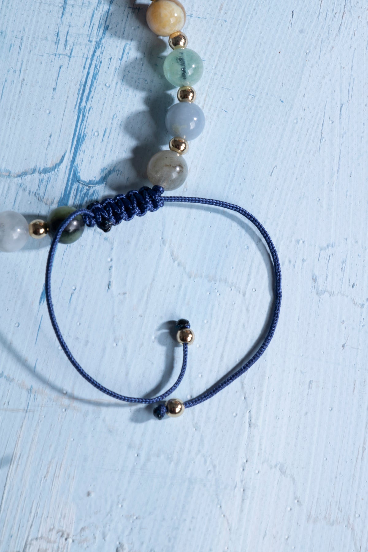 Sertifikalı Kova Burcu Doğal Taş Makrome Bileklik 4