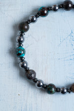 Sertifikalı Krizokol, Trehartz ve Hematit Doğal Taş Bileklik