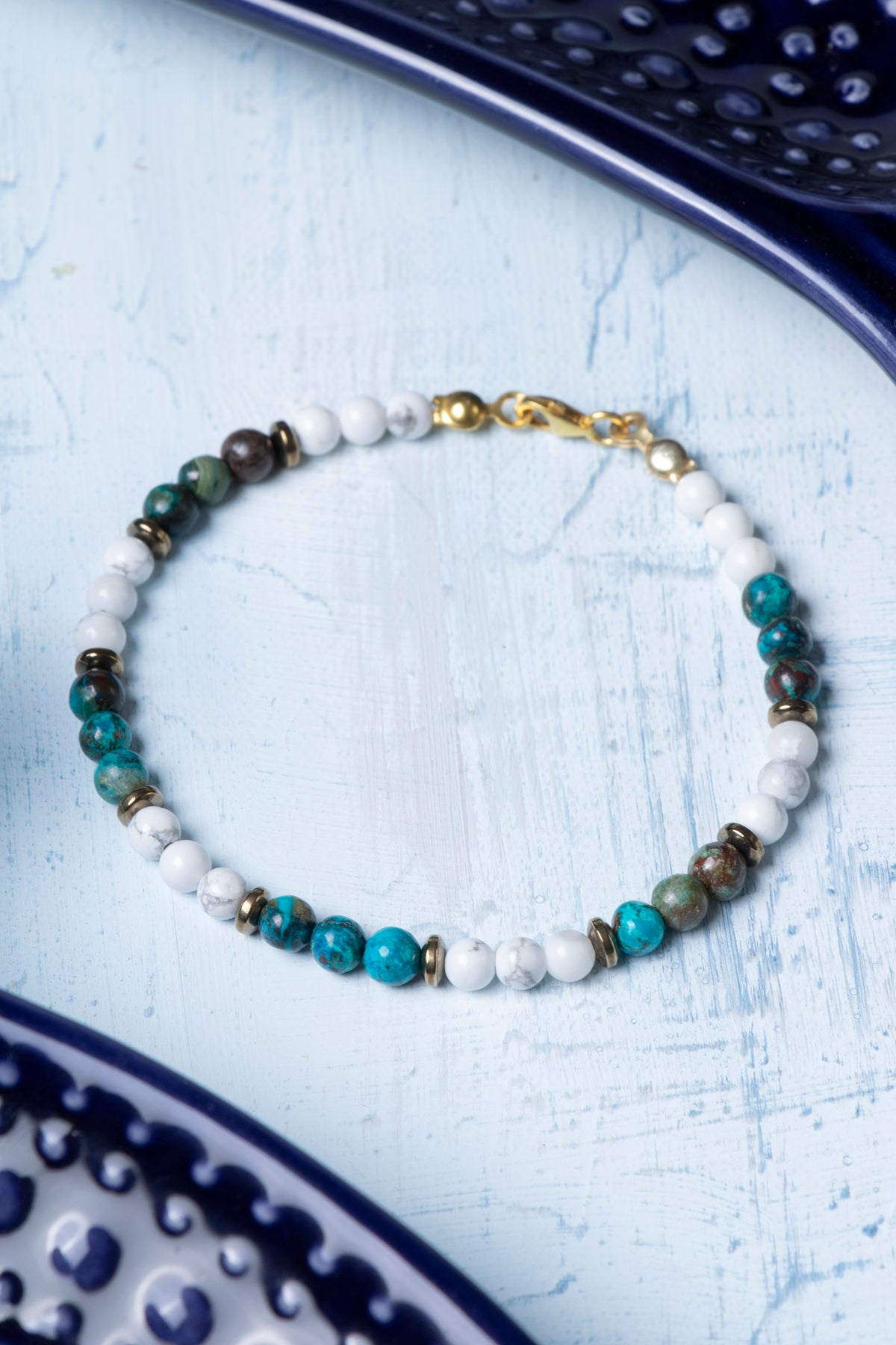 Sertifikalı Krizokol Havlit Doğal Taş Bileklik