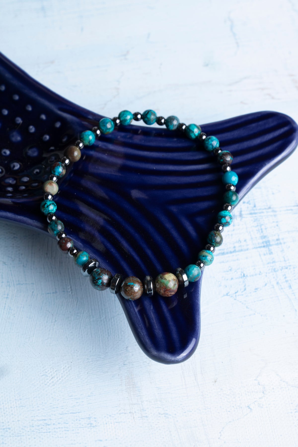 Sertifikalı Krizokol ve Hematit Doğal Taş Bileklik