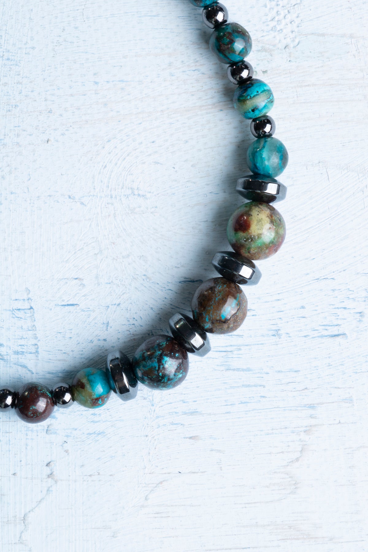 Sertifikalı Krizokol ve Hematit Doğal Taş Bileklik