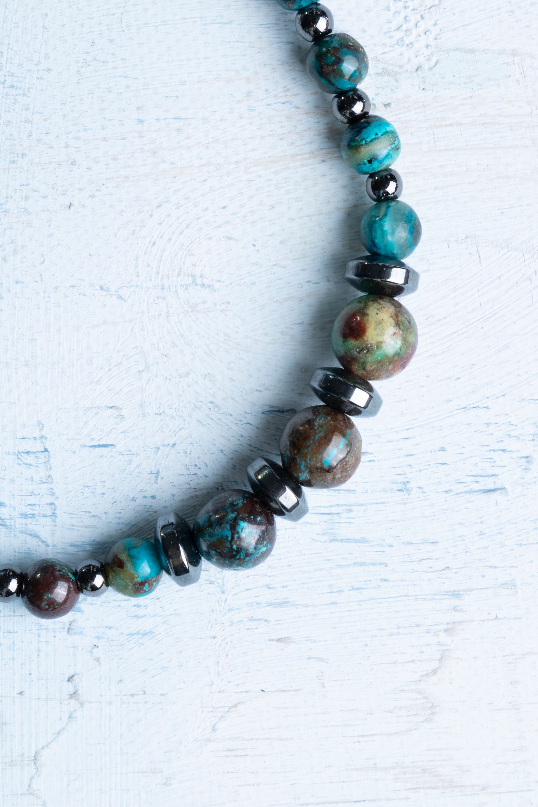 Sertifikalı Krizokol ve Hematit Doğal Taş Bileklik