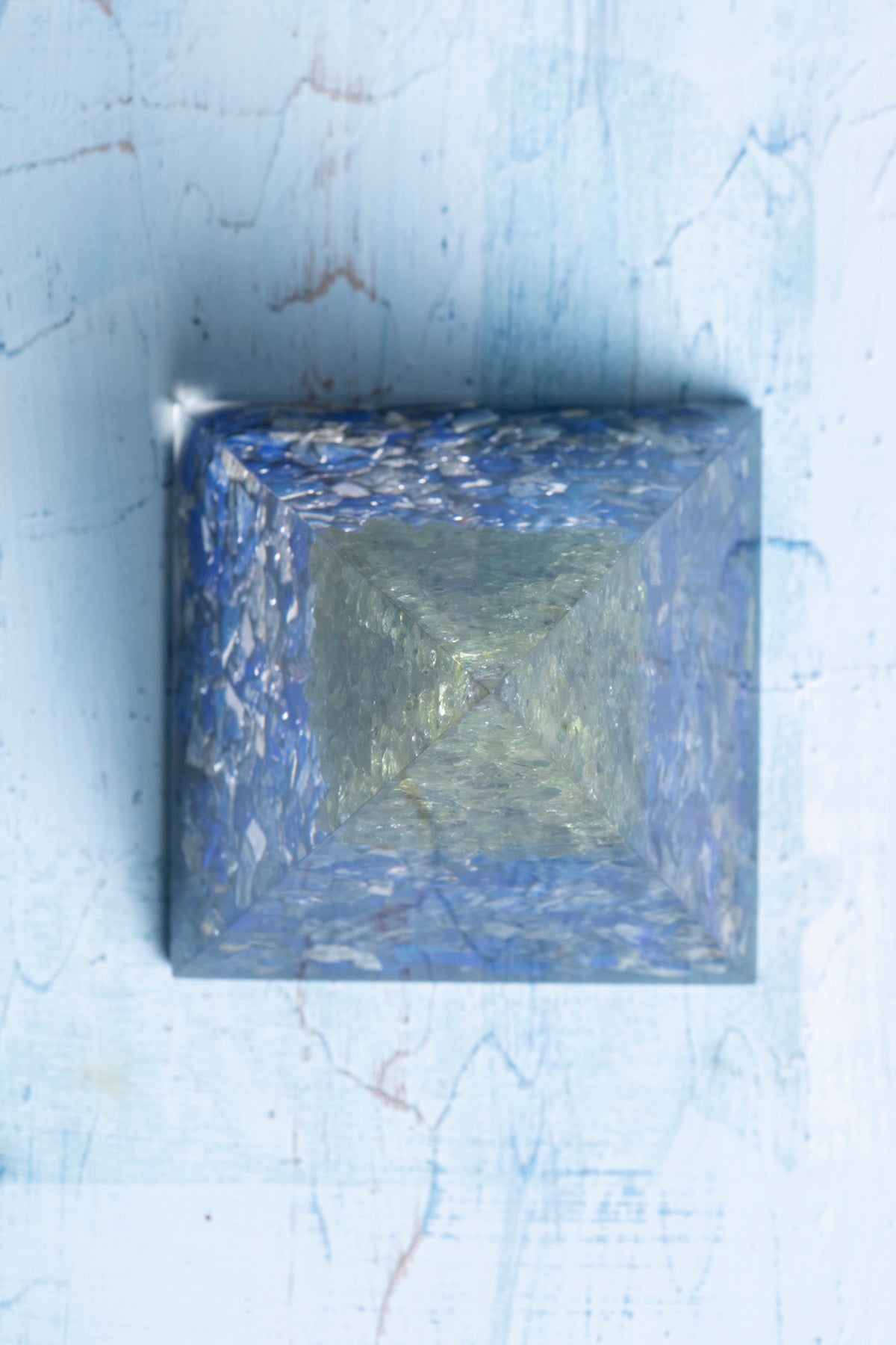 Sertifikalı Lapis Lazuli &amp; Zebercet Ağaçlı Piramit - Hikmet Piramidi S.K:0037
