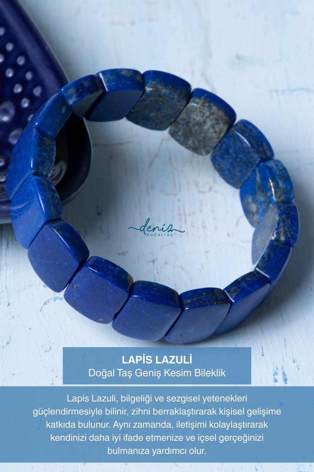 Sertifikalı Lapis Lazuli Doğal Taş Bileklik