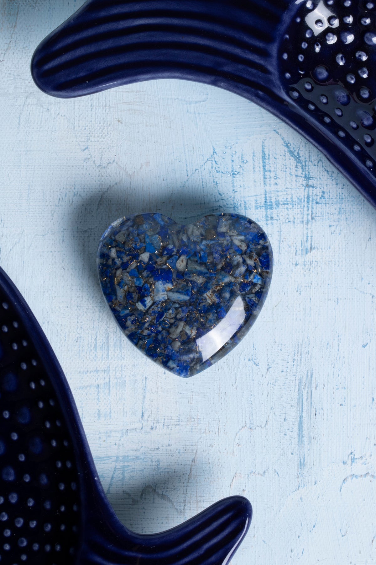 Sertifikalı Lapis Lazuli Doğal Taş Bilgelik ve Karar Alma Kalbi S.K: 0041