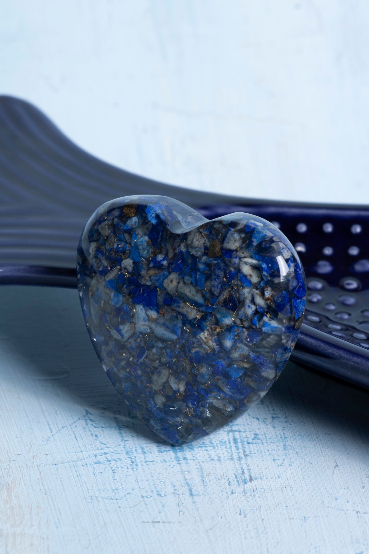 Sertifikalı Lapis Lazuli Doğal Taş Bilgelik ve Karar Alma Kalbi S.K: 0041
