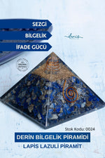 Sertifikalı Lapis Lazuli Doğal Taş Derin Bilgelik Piramidi S.K: 0024