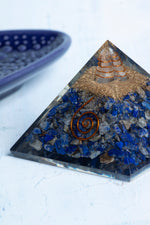 Sertifikalı Lapis Lazuli Doğal Taş Derin Bilgelik Piramidi S.K: 0024