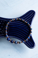 Sertifikalı Lapis Lazuli ve Hematit Doğal Taş Bileklik