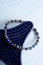 Sertifikalı Lapis Lazuli ve Hematit Doğal Taş Bileklik