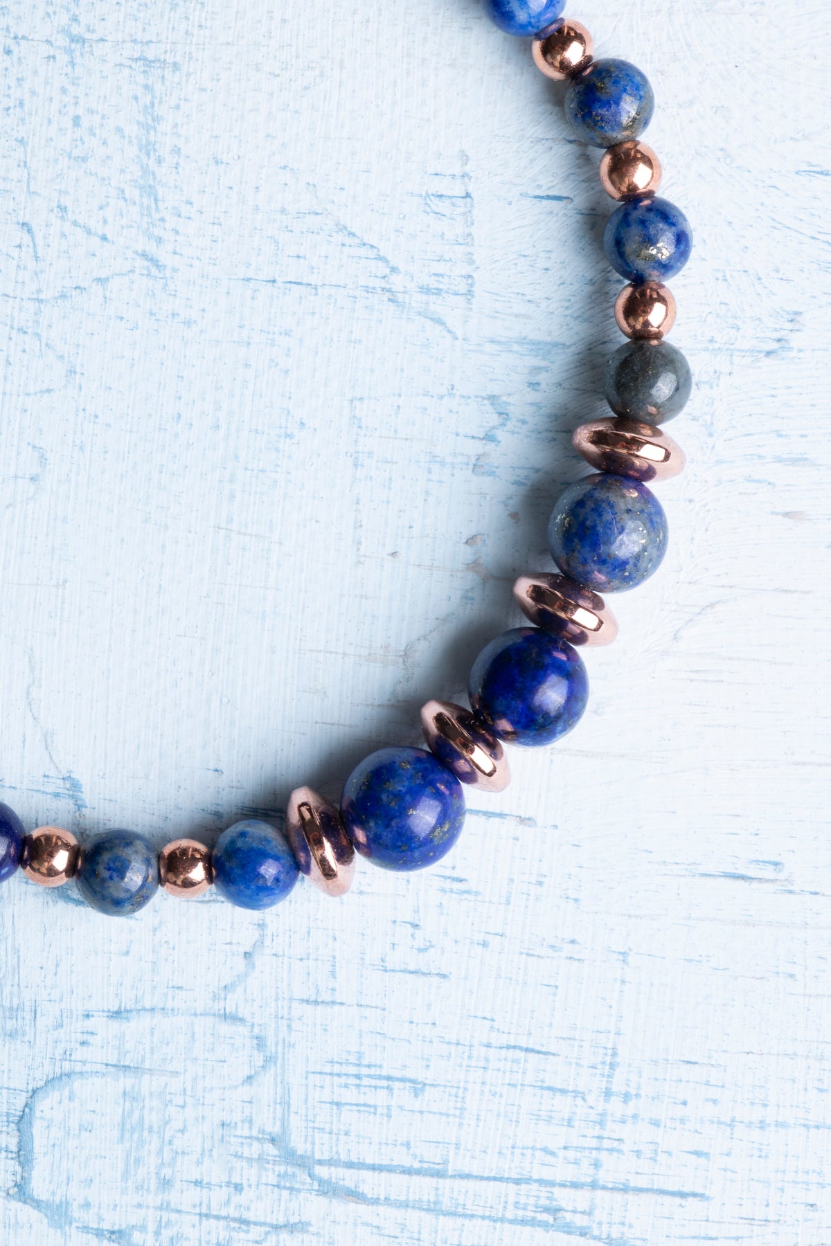 Sertifikalı Lapis Lazuli ve Hematit Doğal Taş Bileklik