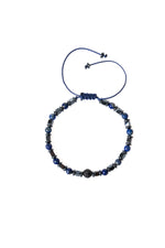 Sertifikalı Lapis Lazuli ve Hematit Doğal Taş Makrome Bileklik