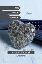 Sertifikalı Larimar Doğal Taş Atlantis Kalbi S.K: 0053
