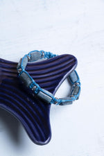 Sertifikalı Makrome Dumortierit Doğal Taş Bileklik