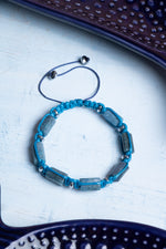 Sertifikalı Makrome Dumortierit Doğal Taş Bileklik