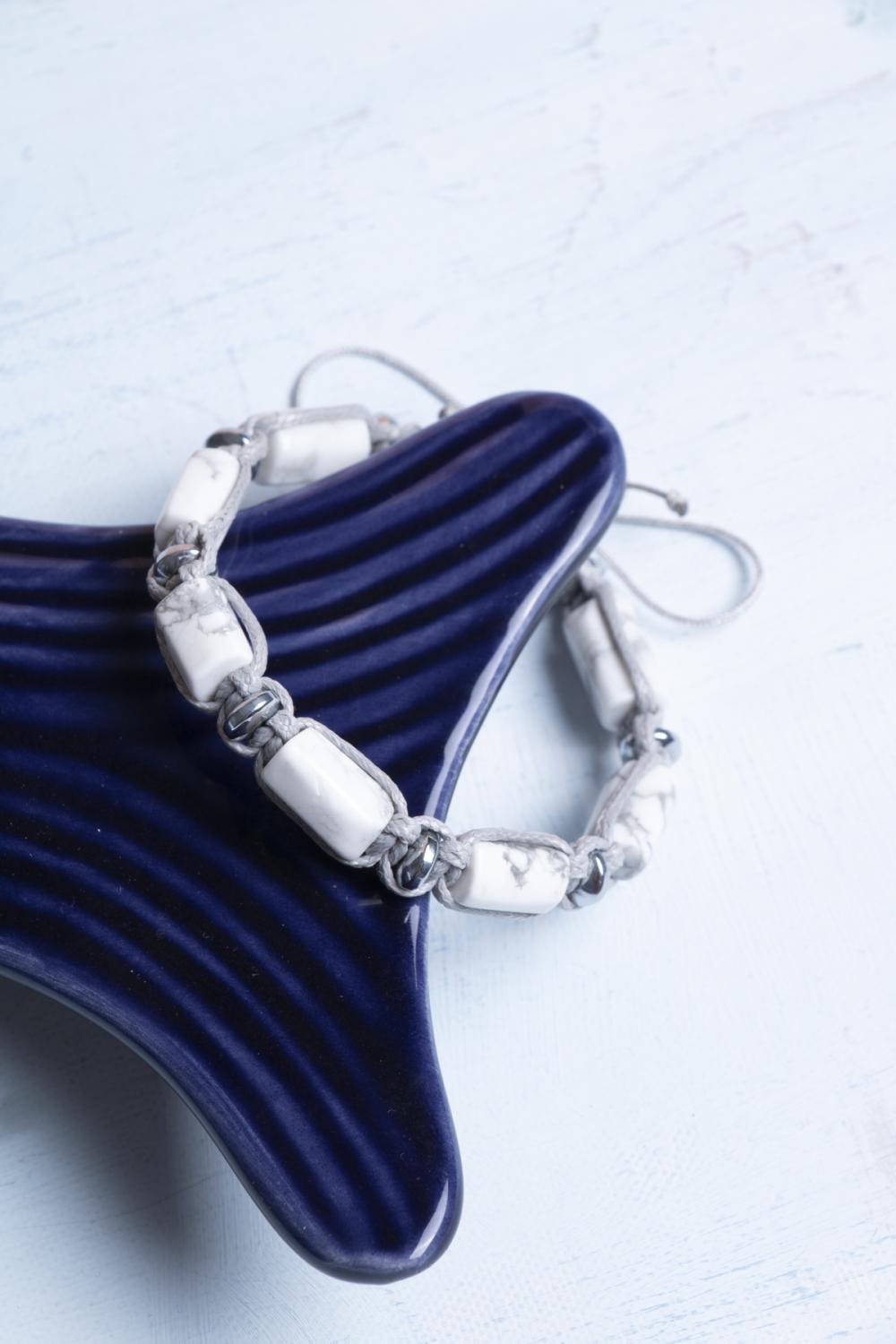 Sertifikalı Makrome Havlit Doğal Taş Bileklik