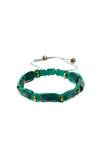 Sertifikalı Makrome Malahit Doğal Taş Bileklik