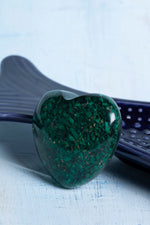 Sertifikalı Malahit Doğal Taş Dönüşüm Kalbi S.K: 0045