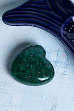 Sertifikalı Malahit Doğal Taş Dönüşüm Kalbi S.K: 0045