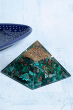 Sertifikalı Malahit Doğal Taş Dönüşüm Piramidi S.K: 0013