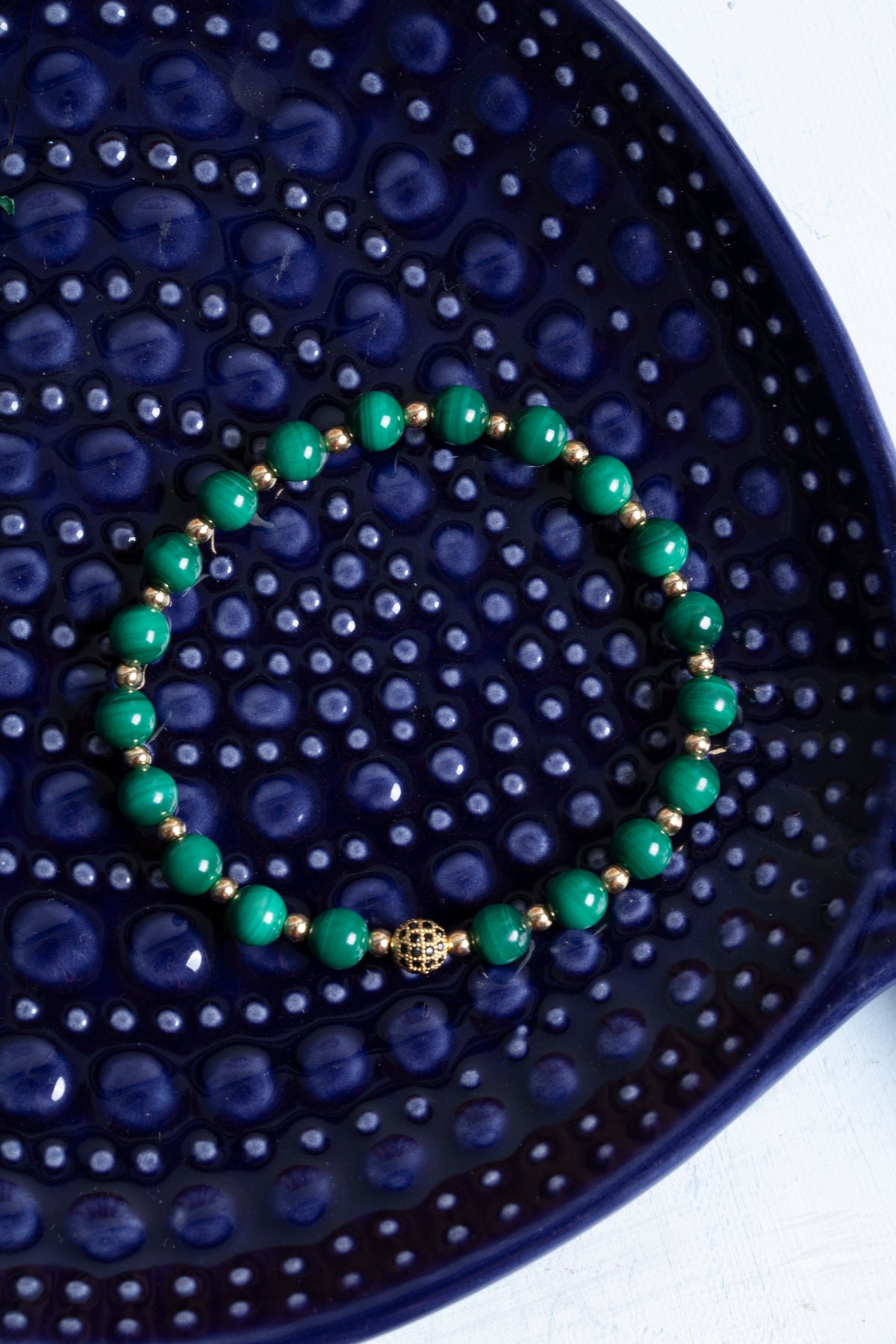 Sertifikalı Malahit ve Hematit Doğal Taş Bileklik