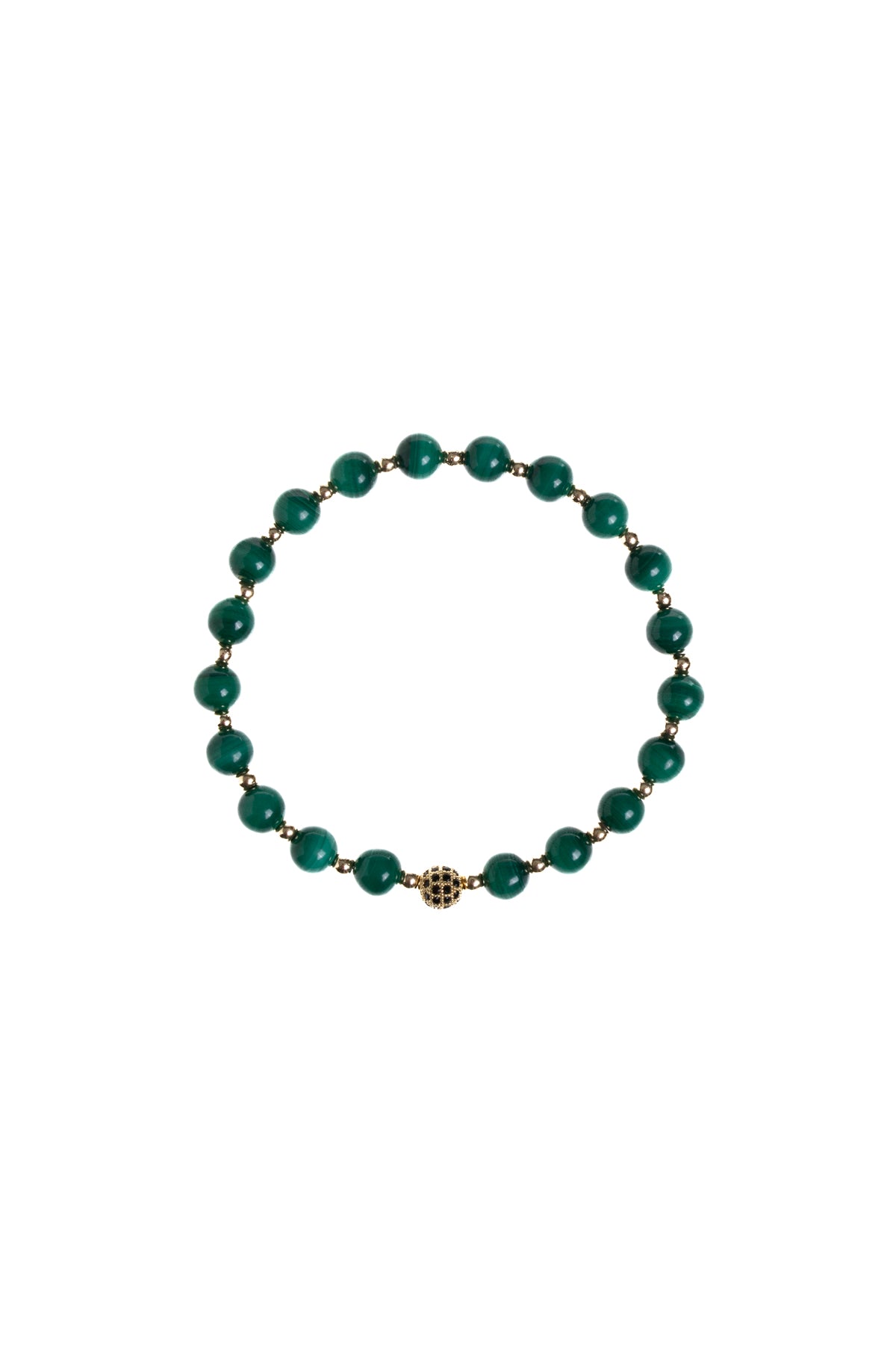 Sertifikalı Malahit ve Hematit Doğal Taş Bileklik