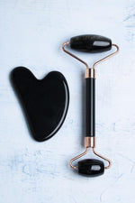 Sertifikalı Obsidyen Roller &amp; Obsidyen Kalpli Gua Sha
