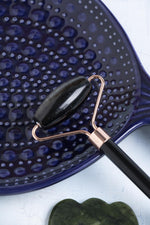Sertifikalı Obsidyen Roller &amp; Yeşim Kaz Ayaklı Gua Sha