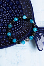 Sertifikalı Obsidyen ve Apatit Doğal Taş Bileklik