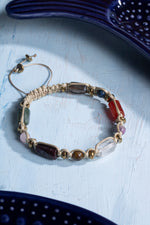 Sertifikalı Oğlak Burcu Doğal Taş Makrome Bileklik