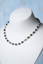 Sertifikalı Pembe Kuvars Akik Hematit Doğal Taş Kolye