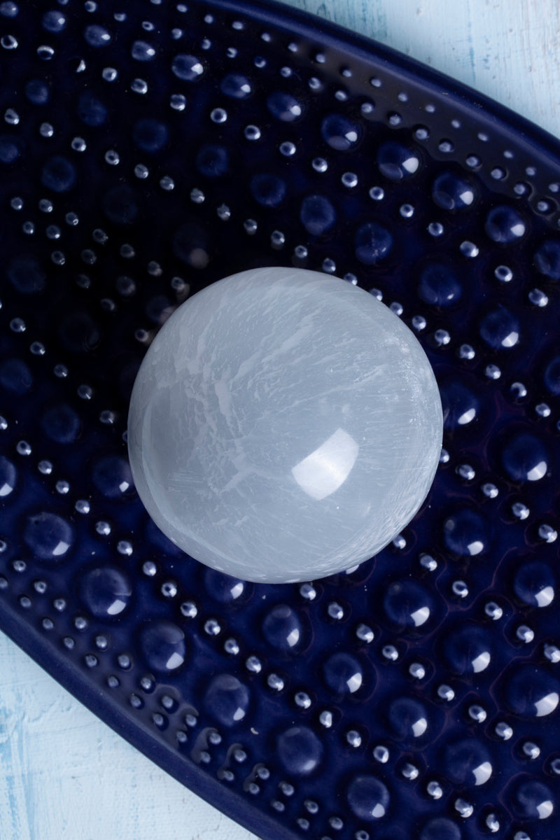 Sertifikalı Ruh Gözü Selenit Küre no.2 S.K: 0068