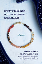 Sertifikalı Sakral Çakra Doğal Taş Bileklik
