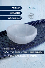 Sertifikalı Selenit Doğal Taş Enerji Temizleme Tabağı S.K: 0060