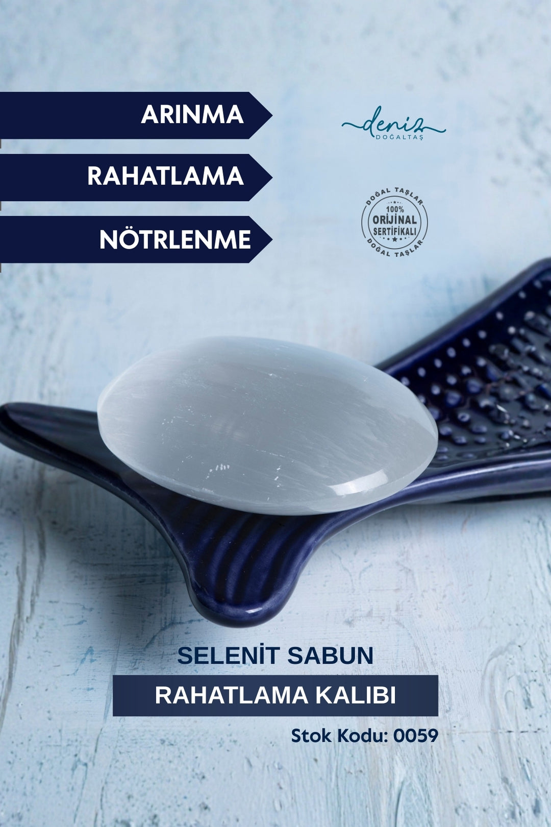 Sertifikalı Selenit Sabun - Rahatlama Kalıbı S.K: 0059