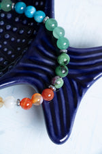 Sertifikalı Sitrin, Akik, Anyolit, Aventurin, Apatit İkizler Burcu Bileklik