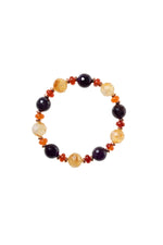 Sertifikalı Sitrin, Ametist, Akik ve Hematit Doğal Taş Bileklik