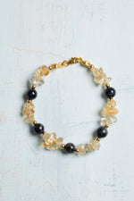 Sertifikalı Sitrin ve Safir Taşlı Doğal Bileklik