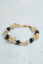 Sertifikalı Sitrin ve Safir Taşlı Doğal Bileklik