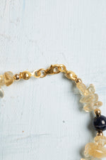 Sertifikalı Sitrin ve Safir Taşlı Doğal Bileklik