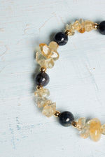 Sertifikalı Sitrin ve Safir Taşlı Doğal Bileklik