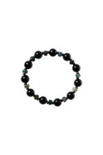 Sertifikalı Siyah Turmalin, Hematit ve Yosunlu Akik Bileklik